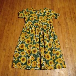 Vintage Sunflower Babydoll Dress